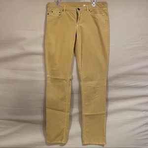 J Crew Matchstick Corduroy Pant, Mustard, 30T